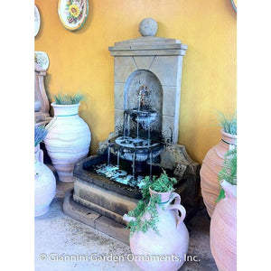 Giannini Garden Acquitaine Concrete Outdoor Wall Fountain-1618 - Majestic Fountains