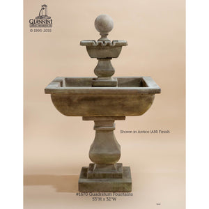 Giannini Garden Quadratum Concrete Outdoor Garden Fountain - 1670 - Majestic Fountains