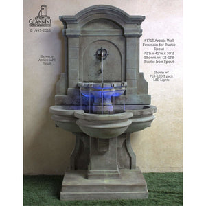 Giannini Garden Arbois Concrete Outdoor Garden Wall Fountain - 1713 - Majestic Fountains
