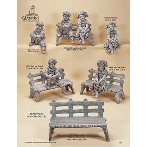 Giannini Garden Kids on Bench Statue - #864 - Majestic Fountains