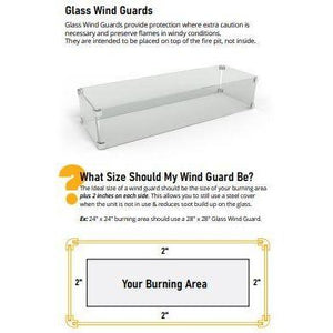 Square Glass Wind Guard by the Outdoor Plus - Majestic Fountains