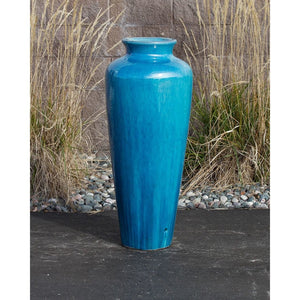 Turquoise Jar - Closed Top Single Vase Complete Fountain Kit - Majestic Fountains