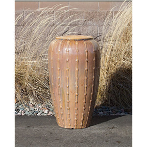Saguaro Peach - Closed Top Single Vase Complete Fountain Kit - Majestic Fountains