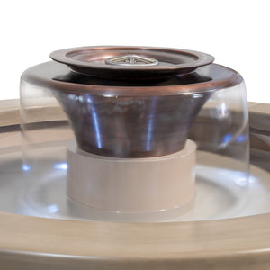 TOP Fires Olympian 360 Spillway Fire & Water Bowl in Copper by The Outdoor Plus - Majestic Fountains