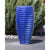 The Blues Ribbed Tall Vase - Closed Top Single Vase Complete Fountain Kit - 3 ft Tall - Majestic Fountains