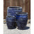 One of a Kind Weathered Blue Triple Vase FNT40613 - Complete Fountain Kit - Majestic Fountains