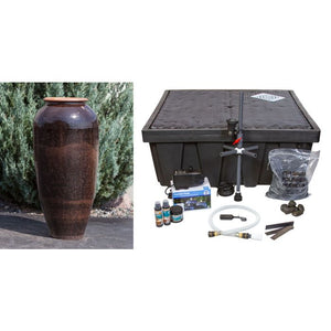 Pecan Large Tuscany Single Vase Fountain Kit - FNT50-AB331 - Majestic Fountains