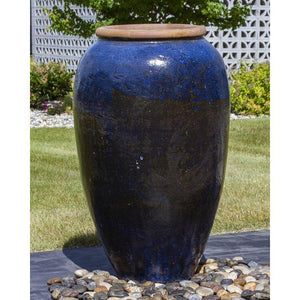 Sapphire Blue Large Tuscany Single Vase Fountain Kit - FNT50-AB482 - Majestic Fountains