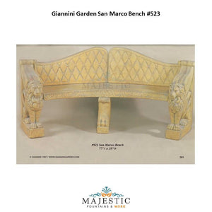 Giannini Garden San Marco Bench - 523 - Majestic Fountains