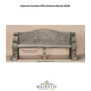 Giannini Garden Villa Antinori Bench - 558 - Majestic Fountains