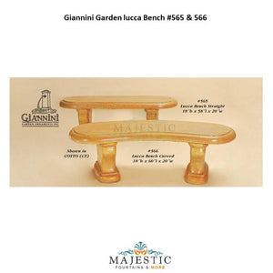 Giannini Garden Lucca Bench - 565 & 566 - Majestic Fountains