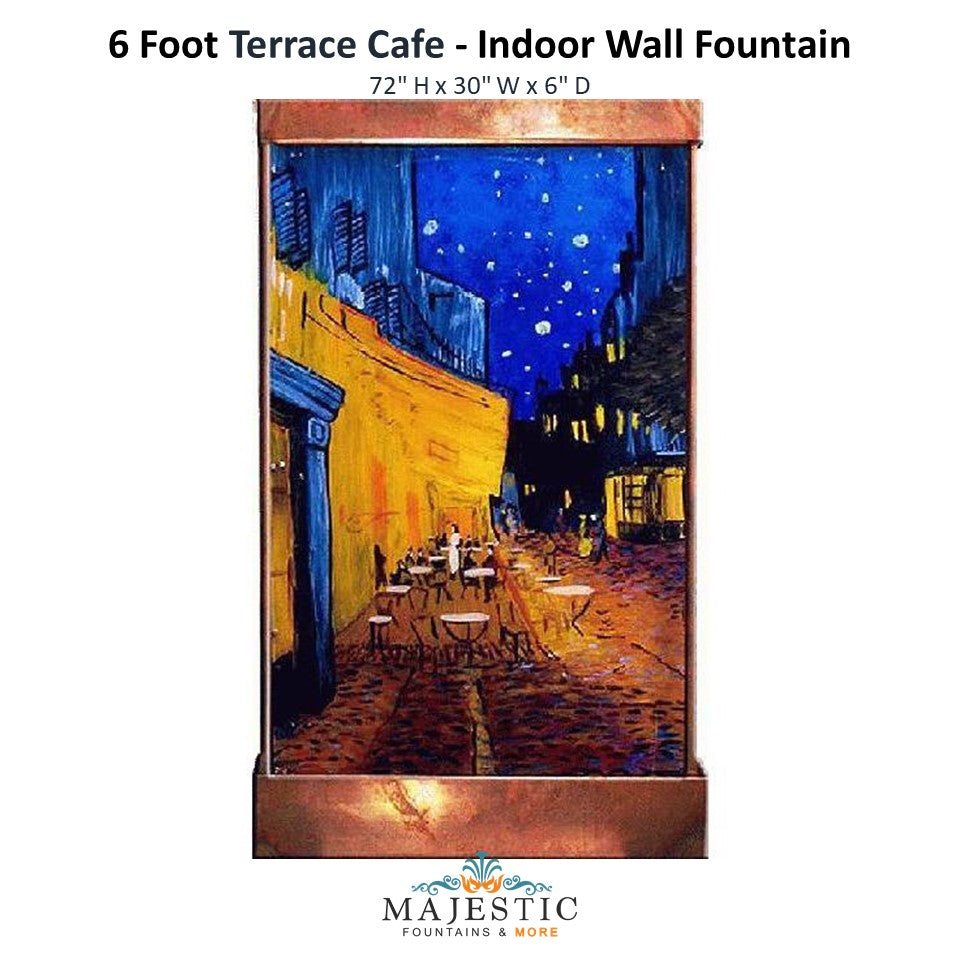 Harvey Gallery 6ft Terrace Cafe - Indoor Wall Fountain - Majestic Fountains