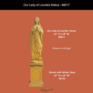 8017-Our Lady of Lourdes Statue-Majestic Fountains and More