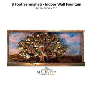 Harvey Gallery 8 Foot Custom Serengheti - Indoor Wall Fountain - Majestic Fountains