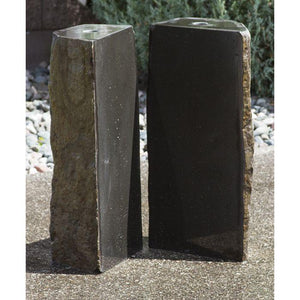 Basalt - 24″ Double Split Polished 2 Piece - Complete Fountain Kit - Majestic Fountains