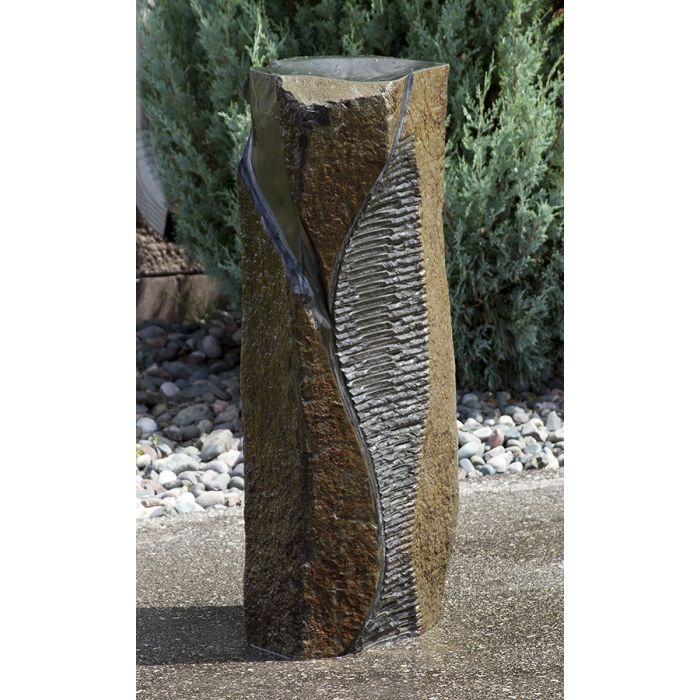 Basalt - Special Carving Swirl Cut - Complete Fountain Kit - Majestic Fountains