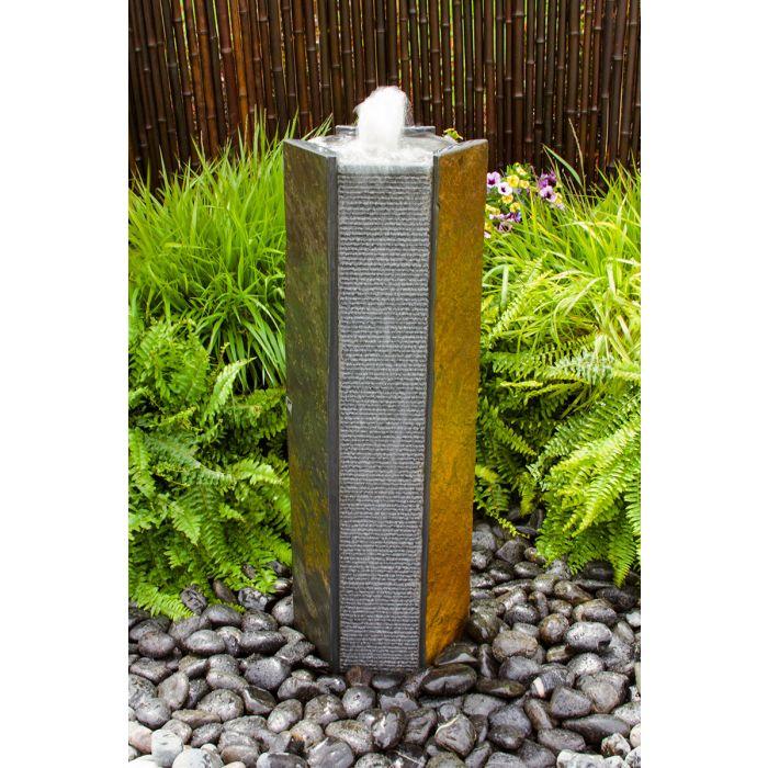 Octagon Basalt Tower  - Complete Fountain Kit - Majestic Fountains