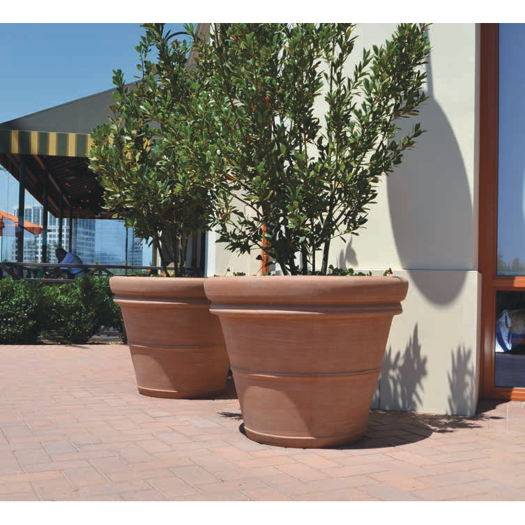 double planter pot Italian Double Rim Planter 22”D X 20”H / Single