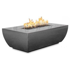 TOP Fires Avalon linear 15" Tall Fire Pit in Powder Coated Steel by The Outdoor Plus - Majestic Fountains