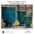 Anduze Urn Planters - Set of 3 in Glazed Terra Cotta By Campania - Majestic Fountains and More