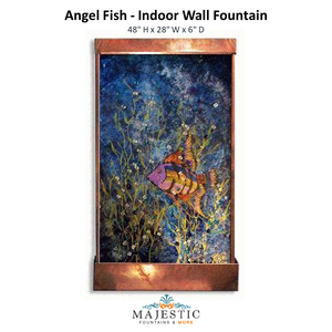 Harvey Gallery Angel Fish - Indoor Wall Fountain - Majestic Fountains