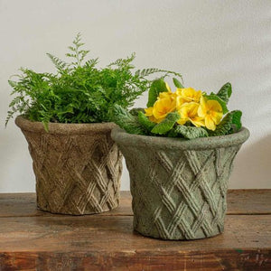 Antique Lattice Planter in Cast Stone By Campania International - Majestic Fountains and More