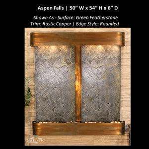 AspenFalls-GreenFeatherStone-RusticCopper-Rounded-MajesticFountainsandMore