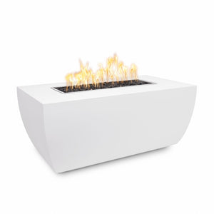 TOP Fires Avalon linear 24" Tall Fire Pit in Powder Coated Steel by The Outdoor Plus - Majestic Fountains