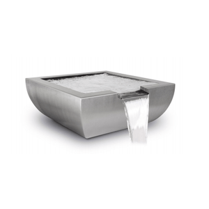 TOP Fires Avalon Metal Water Bowl in Stainless Steel by The Outdoor Plus - Majestic Fountains