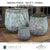 Baleares Planters - Set of 3 in Glazed Pottery By Campania - Verdigris - Majestic Fountains and More