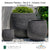 Baleares Planters - Set of 3 in Glazed Pottery By Campania - Verdigris - Majestic Fountains and More