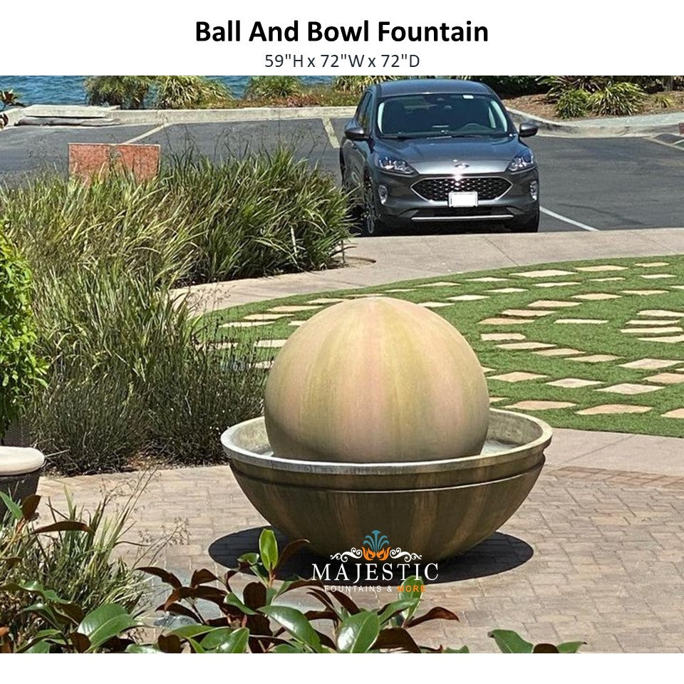 Ball And Bowl Fountain - Outdoor Fountain by Gist G-48F-WLKP-72-35-35