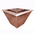 Bobe Artisan Series 360° Seamless Lip Square Water and Fire Bowl - Manual Ignition - Majestic Fountains