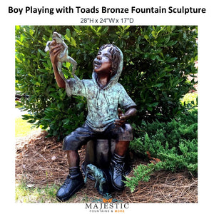 Boy Playing with Toads - Majestic Fountains and More