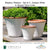 Brighton Planters - Set of 3 - Antique White in Glazed Terra Cotta By Campania - Majestic Fountains and More