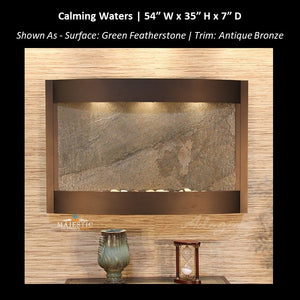 Adagio Calming Waters 35"H x 54"W  - Indoor Wall Fountain - Majestic Fountains
