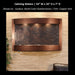 Adagio Calming Waters 35"H x 54"W  - Indoor Wall Fountain - Majestic Fountains