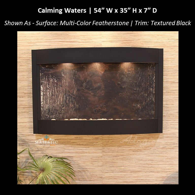 Adagio Calming Waters 35"H x 54"W  - Indoor Wall Fountain - Majestic Fountains