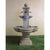 Catalina Concrete Terrace Outdoor Garden Fountain - with Rustic Iron Spouts - Majestic Fountains