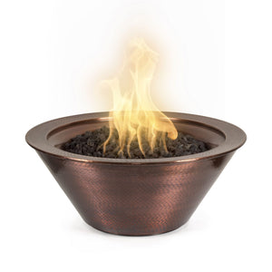 TOP Fires Cazo Round Fire Bowl in Hammered Copper by The Outdoor Plus - Majestic Fountains