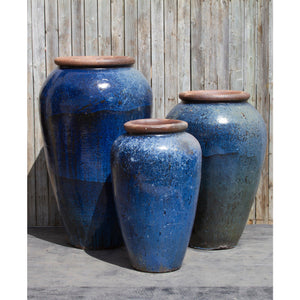Cobalt Cream Tuscany Triple Vase Fountain Kit - FNT50505
