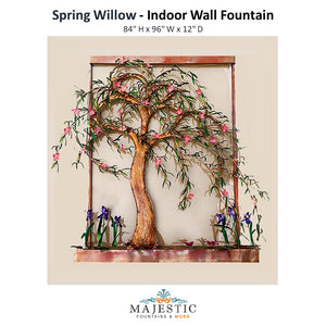 Harvey Gallery Spring Willow - Indoor Wall Fountain - Majestic Fountains