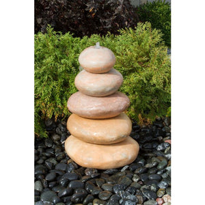 Coral Marble - Cairn Stacked Pebbles Fountain Kit - Choose from  multiple sizes - Majestic Fountains
