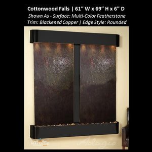 Adagio Cottonwood Falls 69"H x 61"W - Indoor Wall Fountain - Majestic Fountains