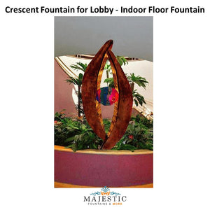 Harvey Gallery Crescent Fountain for Lobby - Indoor Wall Fountain - Majestic Fountains