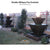 Double Oblique Fire Fountain in GFRC Concrete - Majestic Fountains and More