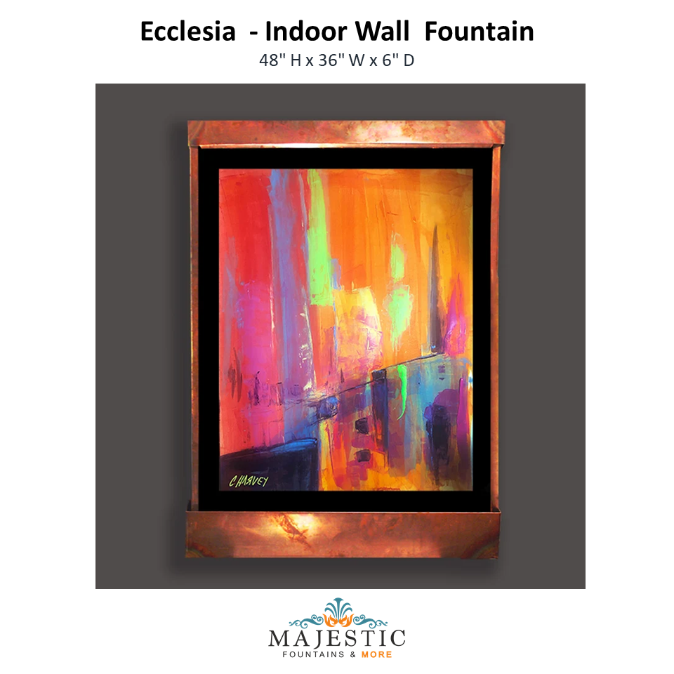 Harvey Gallery Ecclesia  - Indoor Wall Fountain - Majestic Fountains