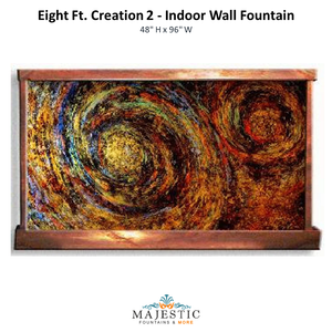 Harvey Gallery 8 Foot Horizontal Creation Two - Indoor Wall Fountain - Majestic Fountains