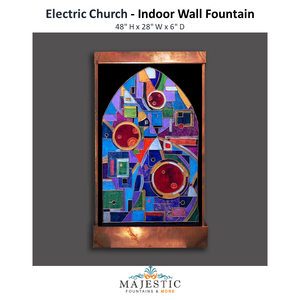 Harvey Gallery Electric Church - Indoor Wall Fountain - Majestic Fountains
