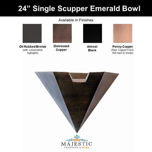 Emerald Bowl – 24 Single Scupper - Majestic Fountains